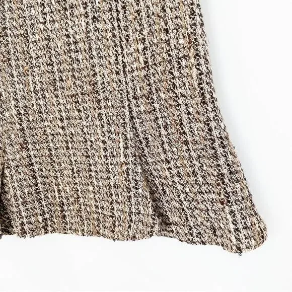 Jones New York Brown Tan Mini Fit and Flare Skirt - Picture 4 of 13